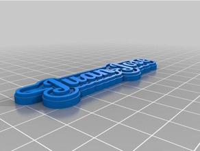 my customized multiline tag keychain juan jose keychains 3d print model - Mito3D