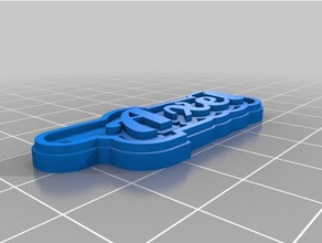 my customized multiline tag keychain axel keychains 3d print model - Mito3D