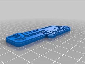 my customized multiline tag keychain juan pablo keychains 3d print model - Mito3D