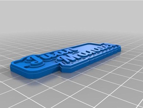 meine angepasste multiline-tag Schlüsselanhänger juan manuel kundengebundene 3d print model - Mito3D
