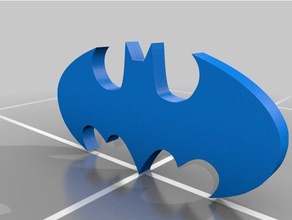 batman symbol 3d printing logo dc comics superhero decor decoration wall mount mounted 3d print model - Mito3D
