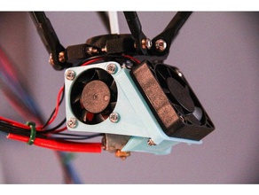 e3d v6 conduit du ventilateur de 40 mm en 2 parties L'imprimante 3d pièces le fan kossel linceul 3d print model - Mito3D