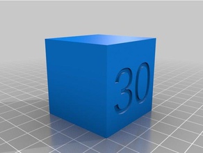 velocidade do cubo de 30 A impressão 3d testes personalizado 3d print model - Mito3D