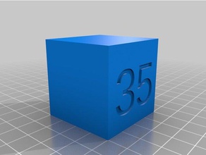 velocidade do cubo 35 A impressão 3d de testes personalizado 3d print model - Mito3D