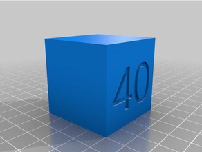 velocidade do cubo de 40 A impressão 3d testes personalizado 3d print model - Mito3D