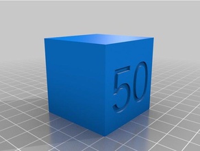 velocidade do cubo 50 A impressão 3d de testes personalizado 3d print model - Mito3D
