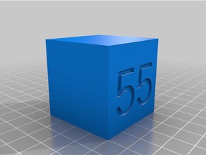 velocidade do cubo 55 A impressão 3d de testes personalizado 3d print model - Mito3D