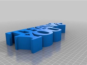 obrigado esculturas personalizado 3d print model - Mito3D