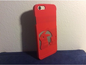 pikachu en el caso de iphone teléfono móvil 6 del pokemon 3d print model - Mito3D
