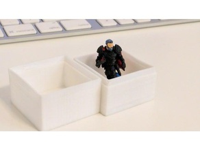 Miniatur-Einzel-Aufbewahrungsbox Sechskant-Einsatz Spiele dnd dungeons dragons der Miniatur 3d print model - Mito3D