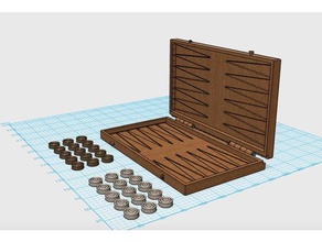 backgammon juegos boardgame juego 3d print model - Mito3D