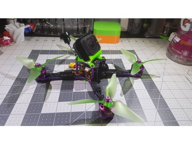 mrm reaper basso profilo sessione di monte 35deg r c i veicoli drone fpv fpv-videocamera gopro montaggio 3D print model - Mito3D