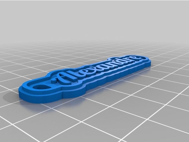 alexandre 2mm- keychains customized 3D print model - Mito3D