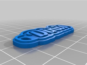 dinis 2mm- llaveros personalizado 3d print model - Mito3D