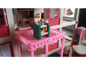 terrace remix toys & games balcony decoration doll furniture house modern playmobil overlooking 3d print model - Mito3D