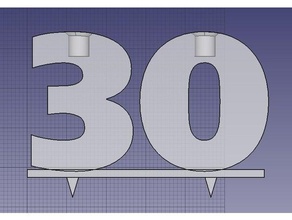 bolo de aniversário, números vela cozinha e sala jantar aniversário os 3d print model - Mito3D
