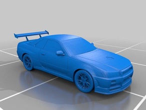 nissan skyline gtr veículos de carro deriva rápido, furioso nissmo horizonte um automóvel desportivo 3d print model - Mito3D