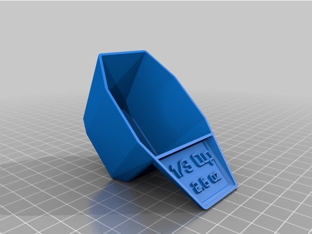 measuring cup 1 3 household supplies customized 3D print model - Mito3D