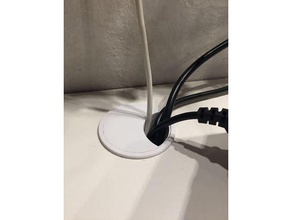 70 mm desk cable grommet kabeldurchf hrung 3d print model - Mito3D