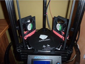 anycubic kossel additional cooler holders 3d printer accessories 12v delta extra fan holder linear nidec regulator ta450dc 3d print model - Mito3D