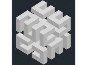 cubo de hilbert arte da matemática complexo hilbertcube 3d print model - Mito3D
