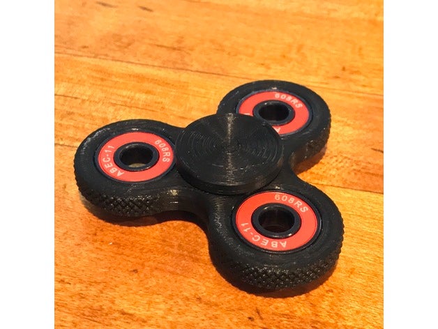 fidget spinner 608 big bearing caps cap 3D print model - Mito3D