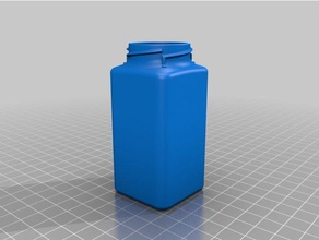 100 50 ccm square bottle kitchen & dining 3d print model - Mito3D