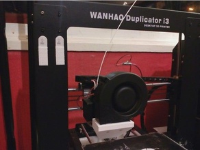 wanhao duplicator i3 v2 blower fan adaptor 3d printer parts 3d print model - Mito3D