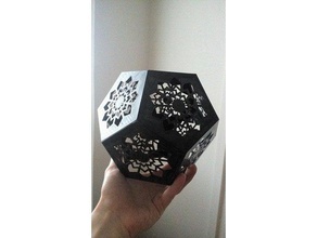 dodecahedron lampshade decor 3d print model - Mito3D