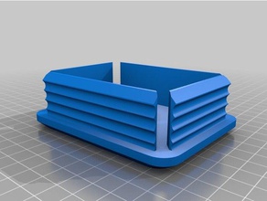 my customized custom plug cap square rectangular tube replacement parts 3d print model - Mito3D
