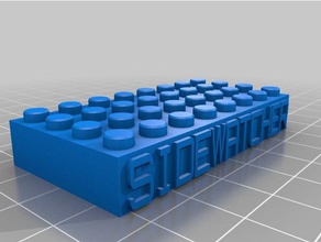 sidewatcher 8 4 bloque lego collar de llavero juguetes construcción personalizado 3d print model - Mito3D