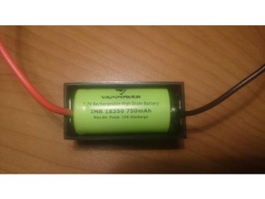 porta batteria 18350 il fai da te contenitore di lipo 3d print model - Mito3D