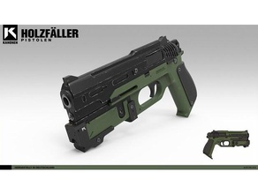 gun concept - holzf ller v10 props guns handgun pistol sidearm weapon weapons 3d print model - Mito3D