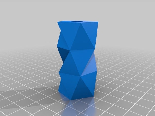 penta twisted column vase 3D print model - Mito3D