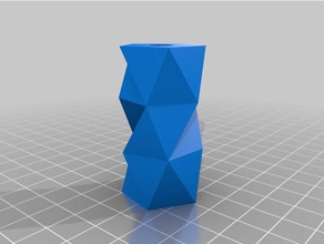 penta twisted column vase 3d print model - Mito3D