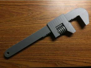 verstellbarer Schraubenschlüssel hand-Werkzeuge 3d druckbar einstellbar diy pla tools 3d print model - Mito3D