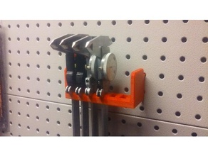 compact caliper holder tool holders & boxes pegboard 3d print model - Mito3D