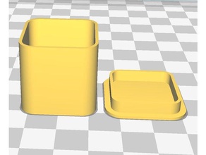simple couvercle de la boîte les conteneurs 3d print model - Mito3D