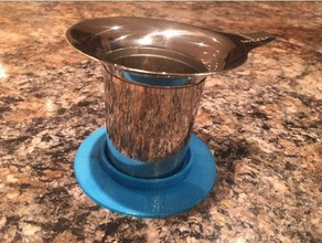 david's tea perfect cup filter infuser lid coaster kitchen & dining 3d print model - Mito3D