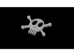 death skull keychains keychain 3d print model - Mito3D