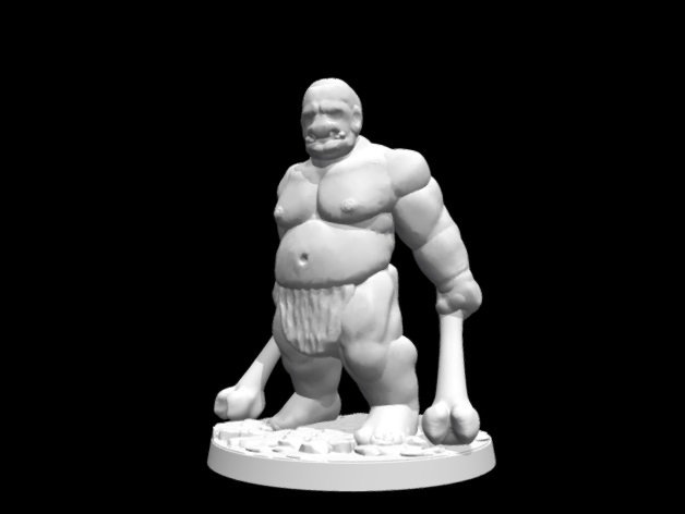 savage ogre 28mm heroic scale toys & games boardgame boardgames dnd dungeon dungeons dragons fantasy frostgrave game gaming giant miniature miniatures monster mordheim pathfinder roleplaying rpg tabletop wargame wargames wargaming warhammer wayfarer tactics 3D print model - Mito3D