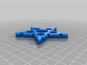 meu personalizados ninja estrela, floco de neve porca fidget giratório brinquedos & games personalizado 3d print model - Mito3D