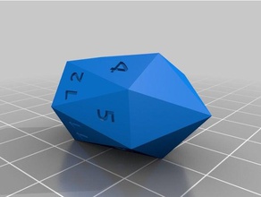 d8 crystal dice customized 3d print model - Mito3D