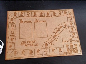 fratattack - printable drinking board game games alcohol boardgame lasercut party print 3d print model - Mito3D