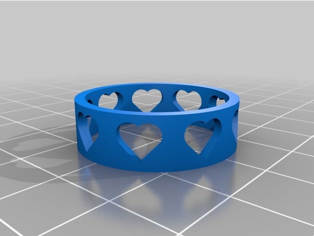 my customized heart ring 15 rings 3D print model - Mito3D