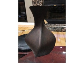 quad vase decor cool flower spiral printing twisted vases 3d print model - Mito3D