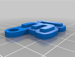 31 de porte-clés personnalisé 3d print model - Mito3D