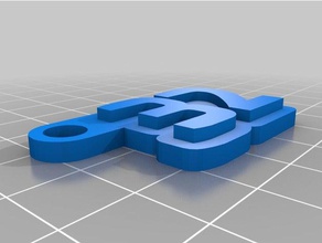 32 de porte-clés personnalisé 3d print model - Mito3D