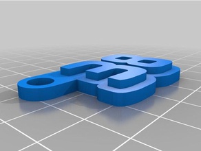 38 de porte-clés personnalisé 3d print model - Mito3D