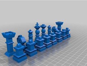 benutzerdefinierte Schachfiguren Schach Schach-Stück Schach-set - Kabine kundengebundene 3d print model - Mito3D